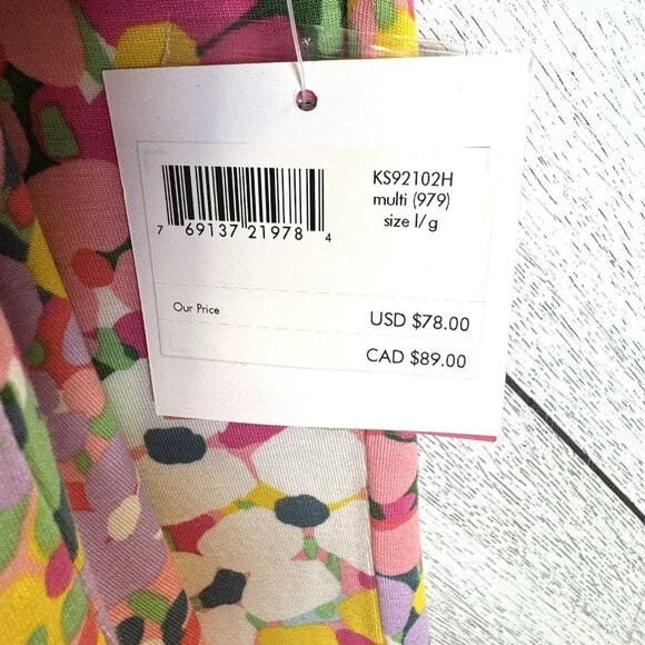 Kate Spade Pajama Set Womens Size Large Floral Short Sleeve New NWT - Picture 4 of 10